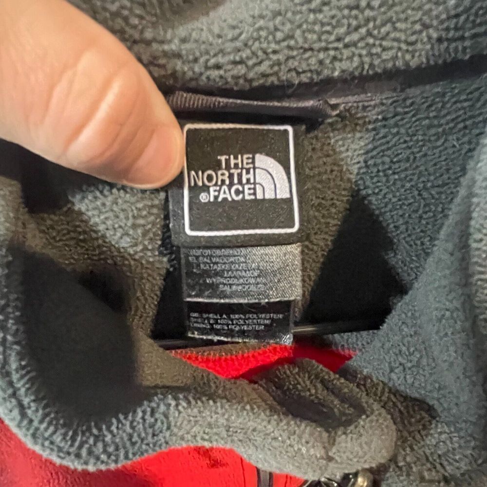The North Face Jacket Adult Large Red Gray Full Zip Fleece Flashdry Outdoors Men - Picture 10 of 15